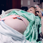 pregnant women in the hospital bed